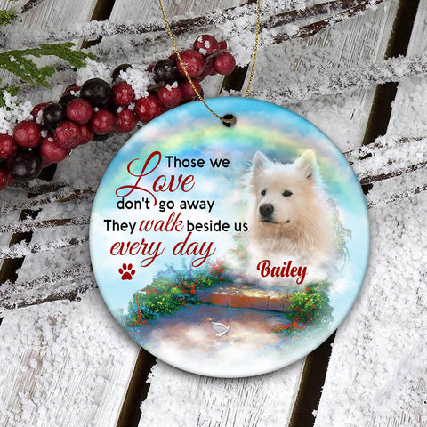 Pet Memorial Ornament - Stairway to Heaven, Pet Loss Ornament, Remembrance Loss of Dog, Loss of Cat, Sympathy Gift for Dog Owners| NOM117