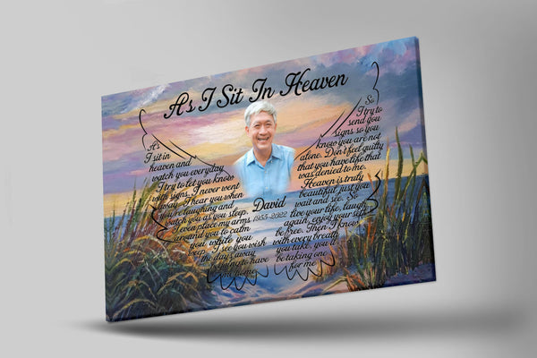 Personalized Memorial Canvas for Loss of Loved OneSympathy Gifts for Loss of Father Brother Granpa VQT95