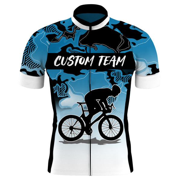 Custom Mens Cycling jersey Camo cycle gear Anti-UV full zip bicycle motocross road MTB BMX racewear| SLC87