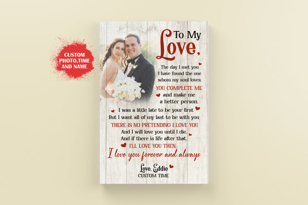 Personalized Canvas I Love You Always & Forever Wall Art| Anniversary Canvas Gift for Husband and Wife on Birthday Christmas Anniversary Gift for Him or Her JC581 Myfihu