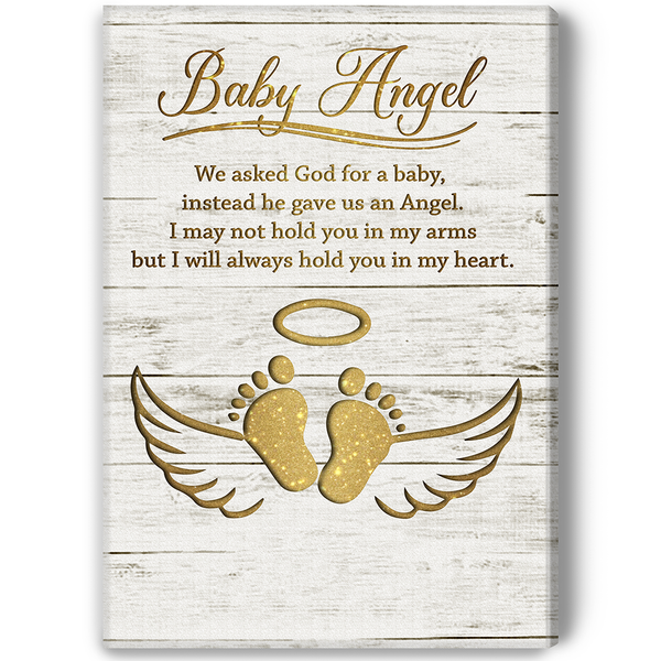 Miscarriage Personalized Name Canvas| Baby Loss Gift| Stillbirth Miscarriage Keepsake Custom Canvas| In Loving Memory of My Baby| Memorial Sympathy Gift for Mother or Father Loss of Baby| T88