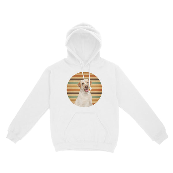 Custom Pet Face Retro Hoodie| Dog Lover Gift Labrador Lover Pet Owner Shirt| JTSD341