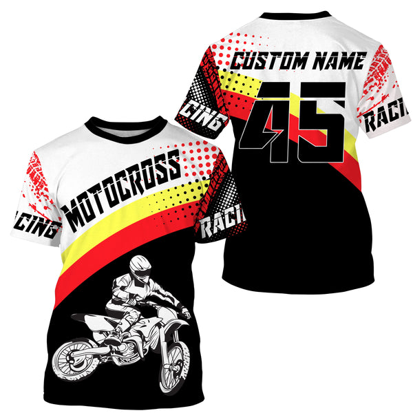 Custom motocross jersey UPF30+ men women kid dirt bike racing shirt offroad motorcycle long sleeve NMS1002