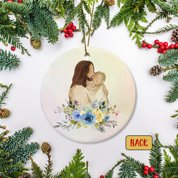 Miscarriage Memorial Ornament - Jesus and Baby, Remembrance for Loss of A Baby, Pregnancy Loss Sympathy Gift, Stillbirth Bereavement| NOM57