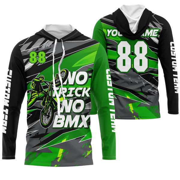 Green BMX racing jersey Custom lightweight UPF30+ sun shirt youth adult Cycling motocross racewear| SLC111