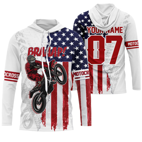 American motocross jersey personalized UPF30+ Brap dirt bike racing off-road motorcycle riders NMS987