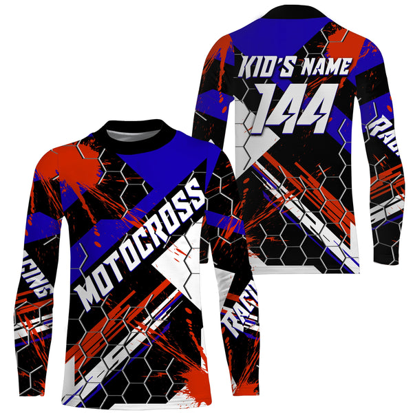 Custom Motocross racing jersey UPF30+ kid mens womens dirt bike off-road motorcycle MX racewear NMS952