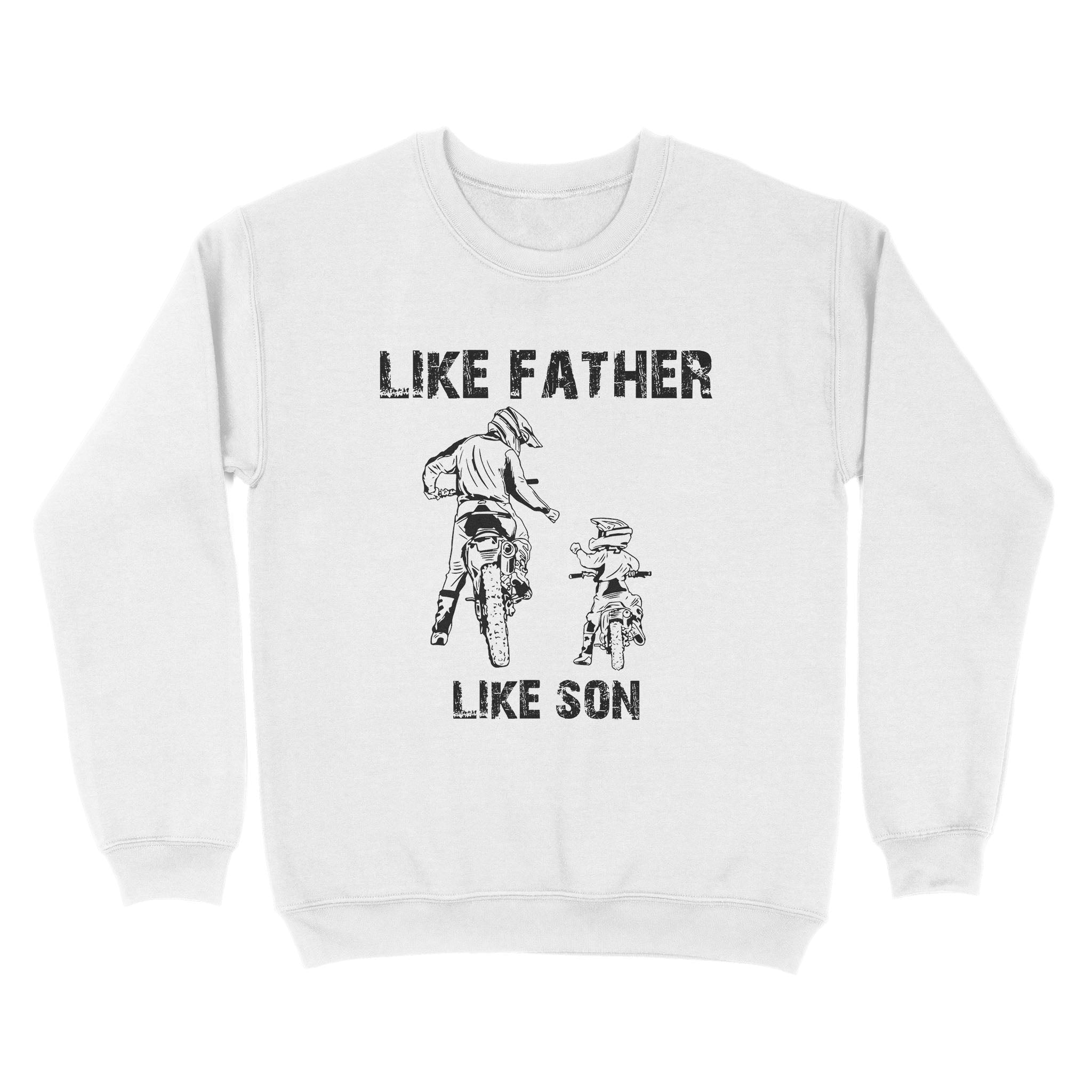 Father And Son Dirt Bike Racer Dirt Road Racing Motorbike T-Shirt | Like Father Like Son Matching T-Shirt | NS94 Myfihu