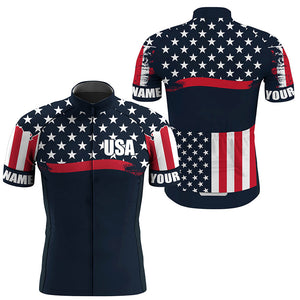 American mens womens cycling jersey with 3 pockets UPF50+ USA bike shirts full zip bicycle clothes| SLC216