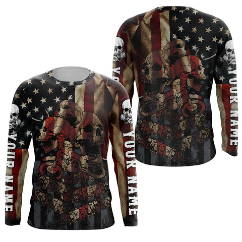 American Riding Shirt UPF30+ Personalized Motocross Jersey Patriotic Motorcycle Off-Road MX Racing NMS1243