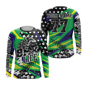 BMX 4 life riding jersey kids youth BMX shirt UPF30+ cycling jersey mens riding jersey boys girls| SLC267