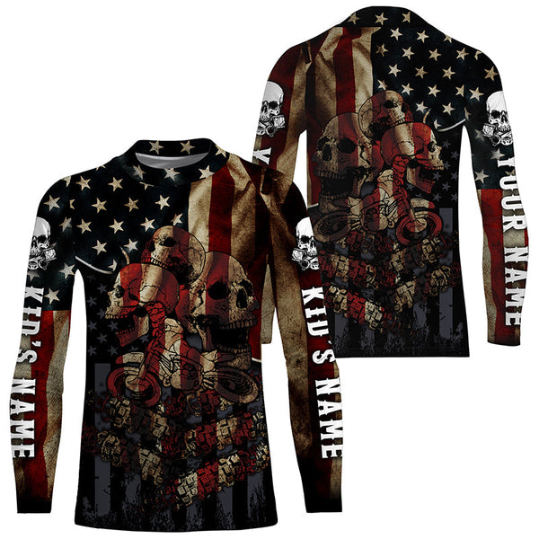American Riding Shirt UPF30+ Personalized Motocross Jersey Patriotic Motorcycle Off-Road MX Racing NMS1243
