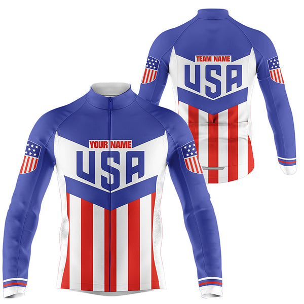 American cycling jersey mens womens USA biking tops for road MTB BMX dirt UPF50+ bicycle clothes| SLC217