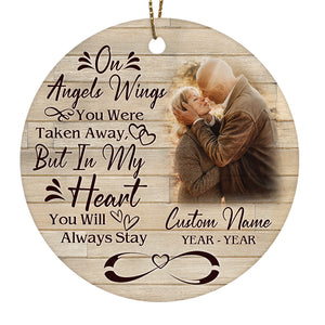 Personalized Memorial Ornament For Dad Mom Christmas In Heaven Sympathy Gift For Loss Of Loved One ODT54