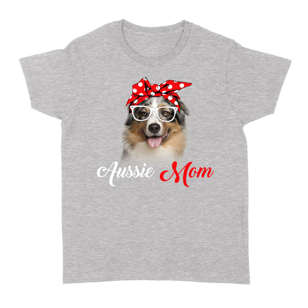 Dog mom mother's day aussie mom t shirt personalized gift A231