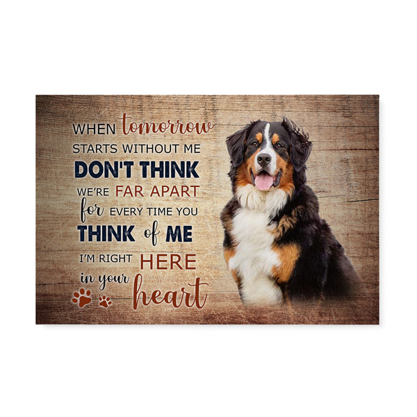 Pet Memorial Canvas - Dog Memorial Custom photo for Pet Loss of Gift - Dog Remembrance Canvas Dog with Sympathy Pet