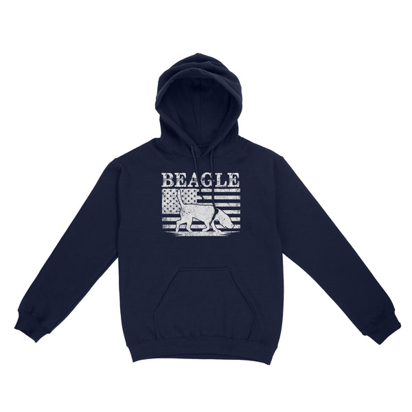 Beagle Dog American Flag Shirt, Mens Beagle Gift, Dog Lover, Hunting Dog Standard Hoodie FSD2345D01