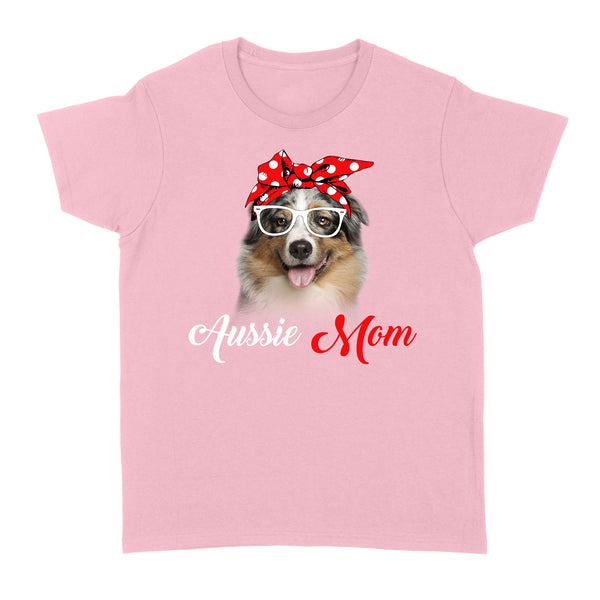 Dog mom mother's day aussie mom t shirt personalized gift A231