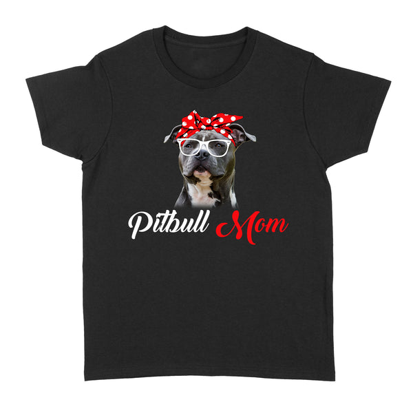 Dog mom mother's day pitbull mom t shirt personalized gift A226