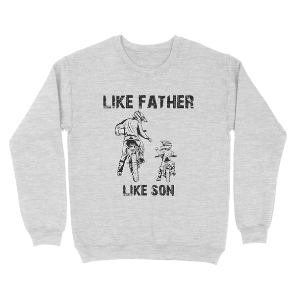 Father And Son Dirt Bike Racer Dirt Road Racing Motorbike T-Shirt | Like Father Like Son Matching T-Shirt | NS94 Myfihu