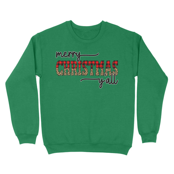 Merry Christmas Y'all Sweatshirt FFS - IPHW1921