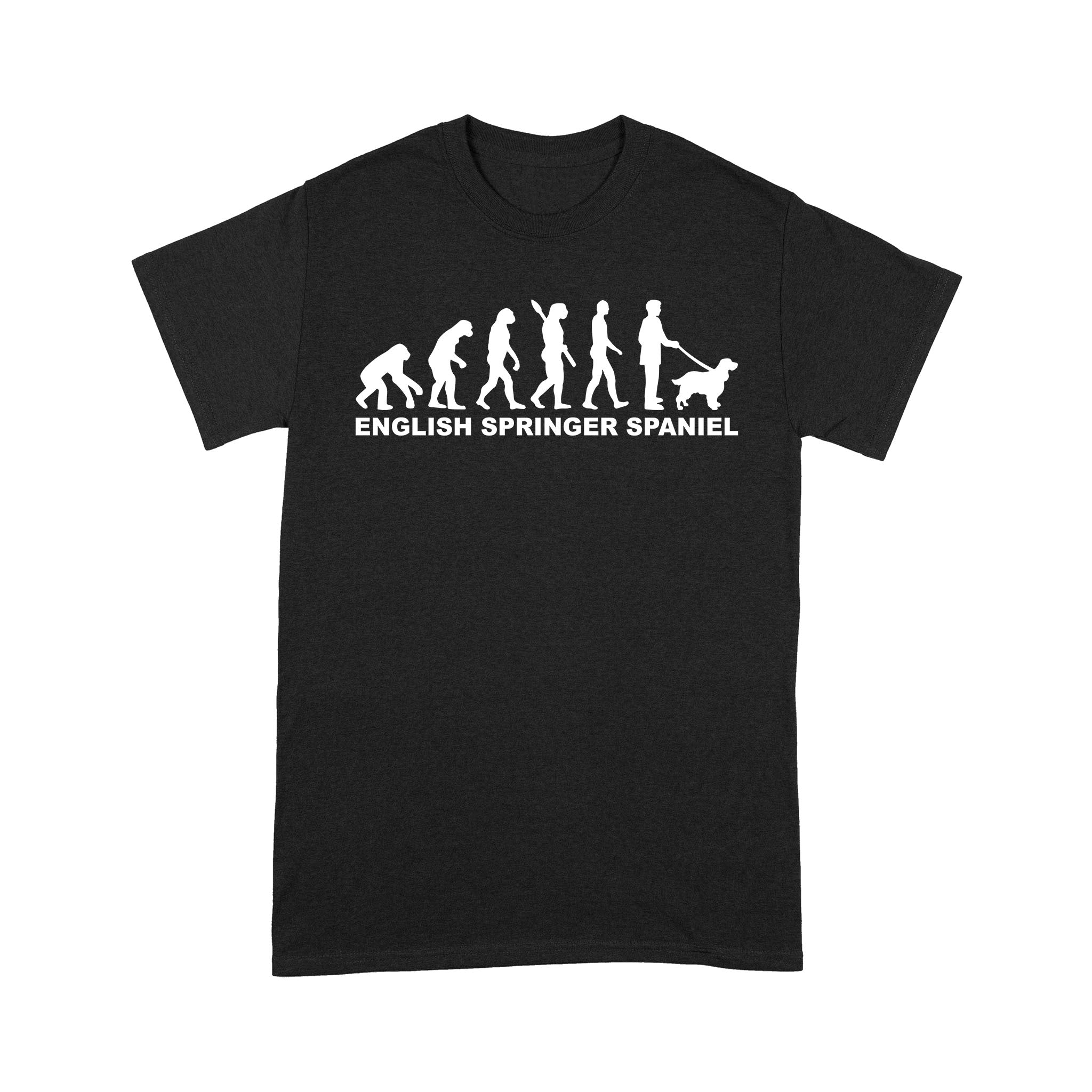 Funny English Springer Spaniel Dog Evolution T-shirt FSD3776 D02