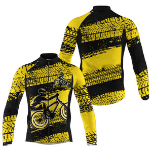 Customized Men Cycling team jersey Yellow Biking athletes gear Anti-UV road racing cycle shirt| SLC61