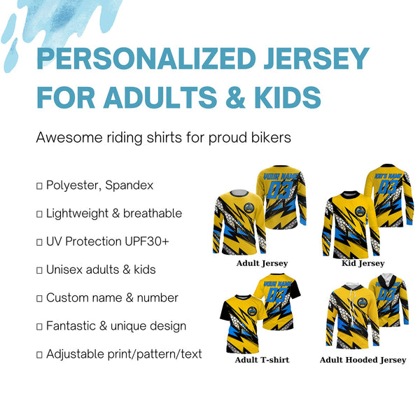 Kid&adult custom motocross jersey UPF30+ dirt bike racing extreme off-road motorcycle racewear NMS943