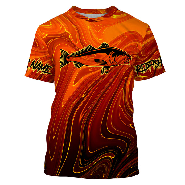 Redfish Fishing Custom Name redfish tattoos shirt Performance Fishing Shirt, redfish Fishing Jerseys TMTS030