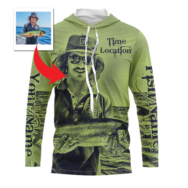 Fishing Shirt Custom Name, Image, Time, Location 3D UV protection Shirts UPF 30+ Fishing gift TMTS050