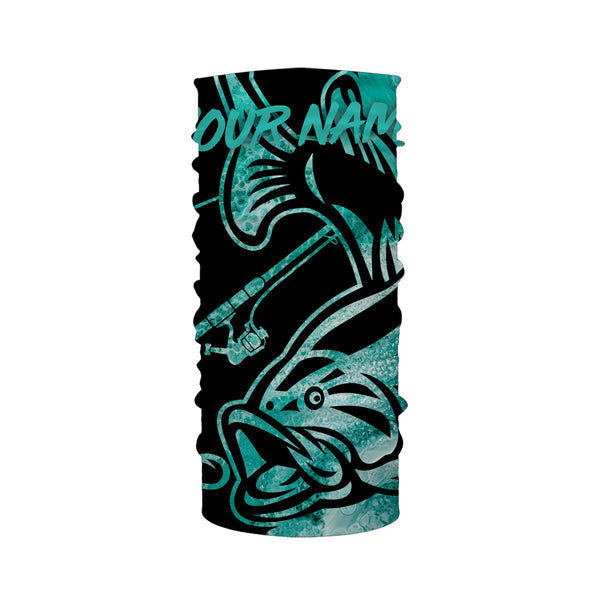 Bass Fishing Turquoise camo Fishing rod Custom UV Protection All Over Printed Shirts TMTS027