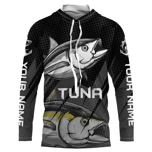 Tuna fishing Customize Name UV protection quick dry UPF 30+ long sleeves fishing shirts, gifts for fishing lover HVFS002