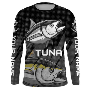 Tuna fishing Customize Name UV protection quick dry UPF 30+ long sleeves fishing shirts, gifts for fishing lover HVFS002