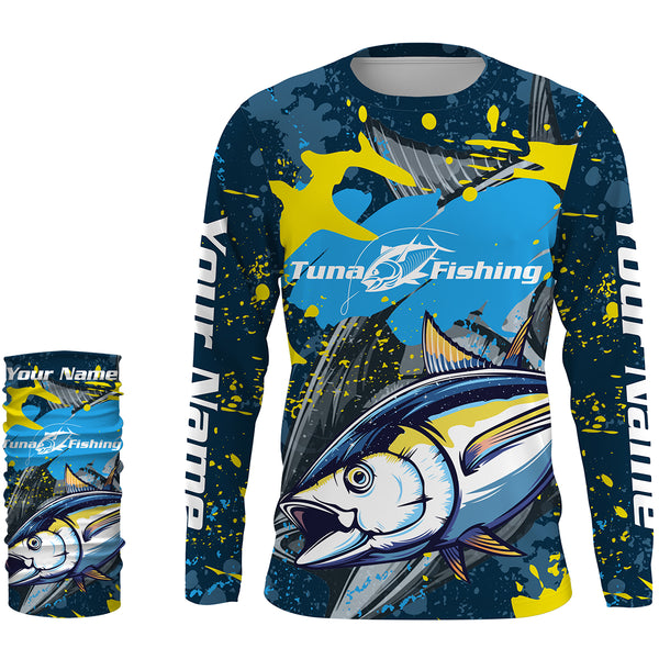 Beautiful Yellowfin Tuna Fishing Shirt UPF 30+ Performance Clothing, Personalized Fishing Gifts HVFS007