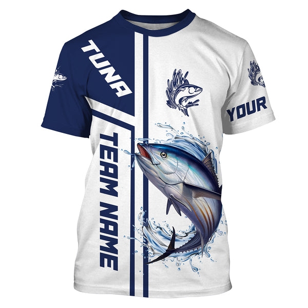 Tuna Fishing Custom Name Performance Fishing Shirt, Sun Protection Long Sleeve, Custom Team Name Fishing Jerseys HVFS043