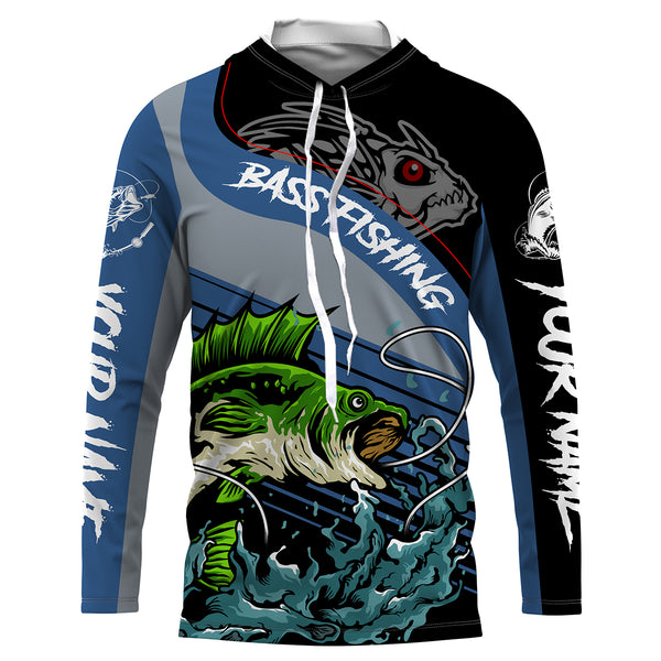 Bass Fishing Bass Skeleton shirt UV protection quick dry customize name long sleeves UPF 30+ personalized gift for Fishing lovers  HVFS021