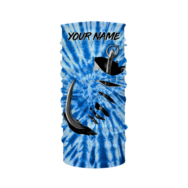 Colorful Fishing Hook Tie Dye 3D All over print Customize Name UV protection quick dry Shirt TTV48