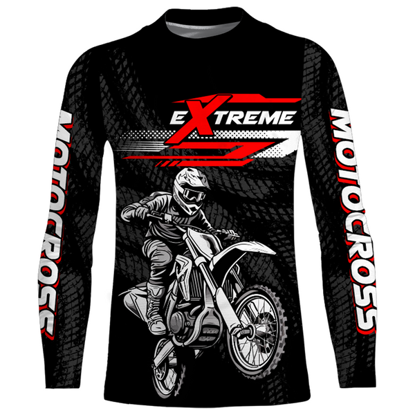 Extreme Motocross Racing Jersey UPF30+ Youth Dirt Bike Shirt Kid Men Off-road Long Sleeves XM130