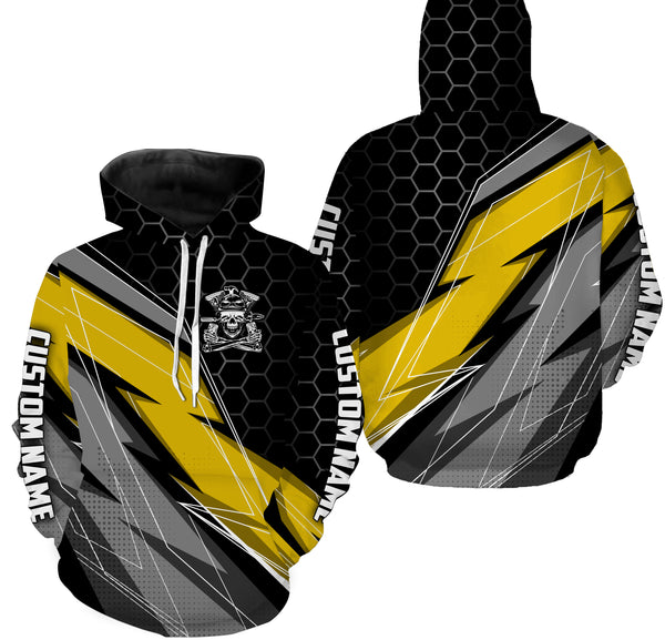 Personalized Riding Jersey, T-shirt, Hoodie, Motocross Racing Shirt, Dirt Bike Motorcycle Long Sleeves for Off-Road Biker - Yellow| NMS279