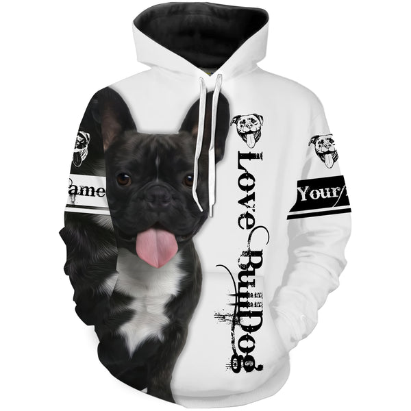 Love Bulldog customize name 3D all over printing shirt for Dog Papa, Dog Mama, Bulldog Lover - Lover Bulldog gifts THN108