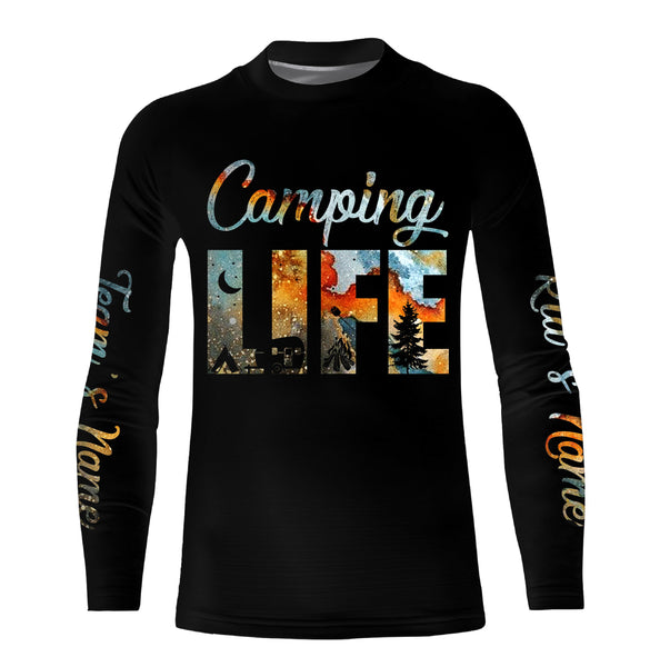 Camping life shirts personalized long sleeve custom name