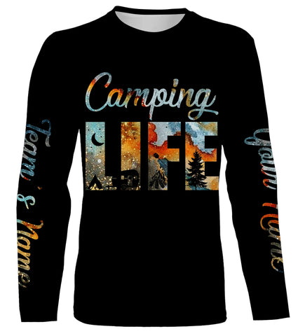 Camping life shirts personalized long sleeve custom name