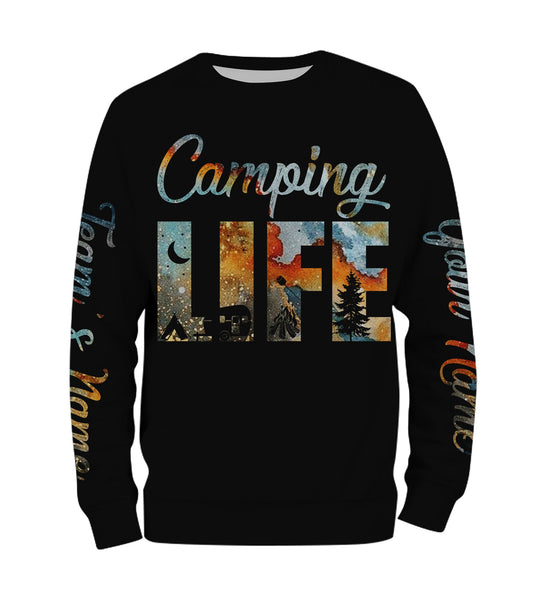 Camping life shirts personalized long sleeve custom name