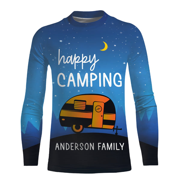 Happy camping shirt personalized custom family name