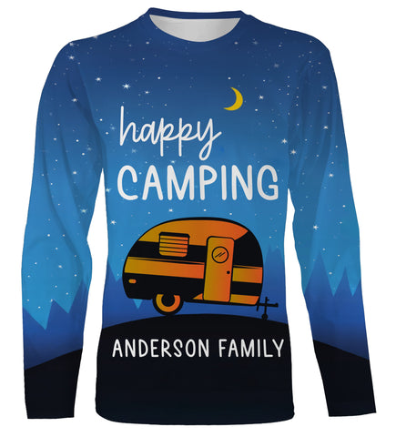 Happy camping shirt personalized custom family name