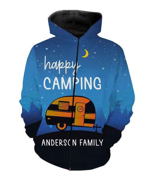 Happy camping shirt personalized custom family name