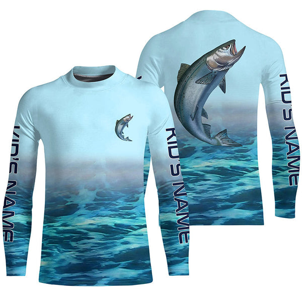King Salmon Long Sleeve Fishing Shirts, Chinook Salmon Custom Womens And Mens Fishing Shirt IPHW4161