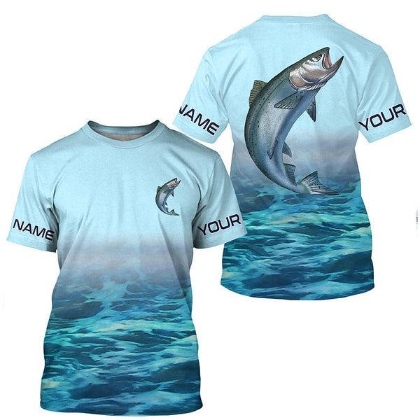 King Salmon Long Sleeve Fishing Shirts, Chinook Salmon Custom Womens And Mens Fishing Shirt IPHW4161