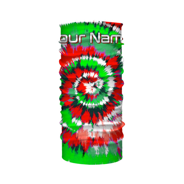 Green and red Christmas Tie dye Custom Shirts, Long Sleeve performance Christmas Fishing gifts - IPHW1719