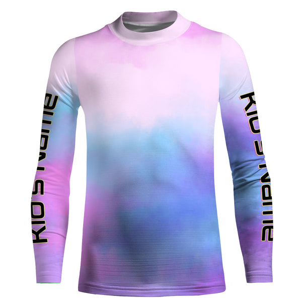 Custom Womens pastel Tie Dye Shirts, UV Long Sleeve Fishing Shirts for women - IPHW1720